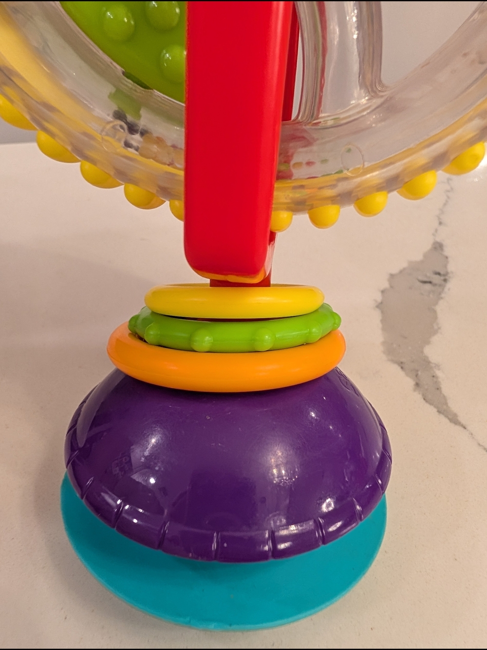 Sassy Toy Bundle Colorful Wonder Wheel Spinning Toy and Bumpy Ball Rattle Toy - Picture 7 of 14